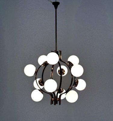 Italian Chandeliers from Stilnovo, 1950s, Set of 2-VNE-2016174