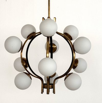 Italian Chandeliers from Stilnovo, 1950s, Set of 2-VNE-2016174