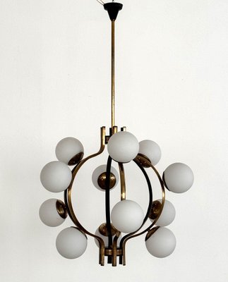 Italian Chandeliers from Stilnovo, 1950s, Set of 2-VNE-2016174