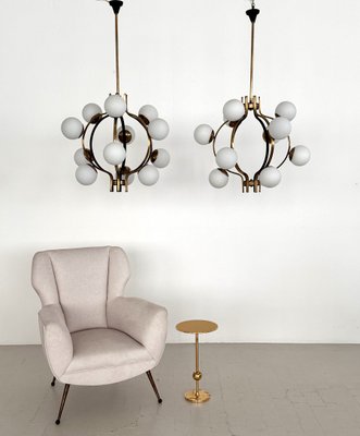 Italian Chandeliers from Stilnovo, 1950s, Set of 2-VNE-2016174