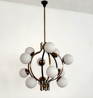 Italian Chandeliers from Stilnovo, 1950s, Set of 2-VNE-2016174