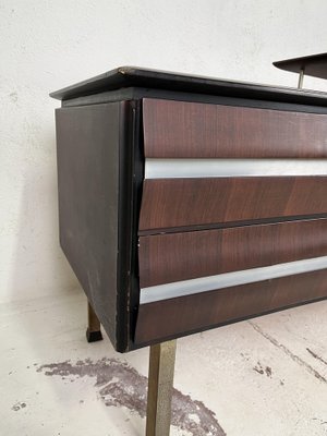 Italian Chest of Drawers in Wood and Aluminum from La Permanente Mobili Cantù, 1960s-TPO-1785800