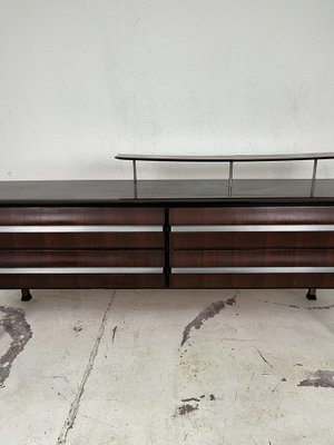 Italian Chest of Drawers in Wood and Aluminum from La Permanente Mobili Cantù, 1960s-TPO-1785800