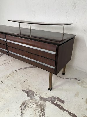 Italian Chest of Drawers in Wood and Aluminum from La Permanente Mobili Cantù, 1960s-TPO-1785800