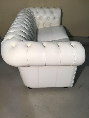 Italian Chesterfield Style Sofa in Leather, 1980s-ERB-1299291