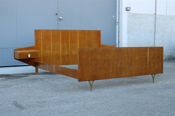 Italian Chestnut Bed attributed to Gio Ponti, 1950s-EH-1361438