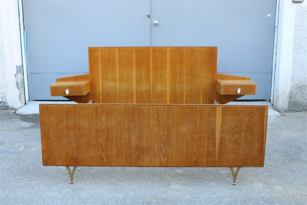 Italian Chestnut Bed attributed to Gio Ponti, 1950s-EH-1361438