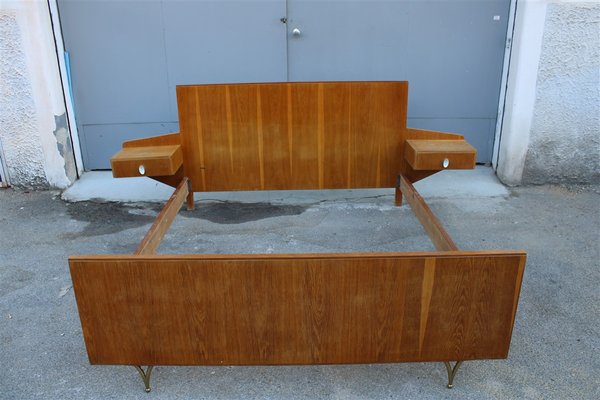 Italian Chestnut Bed attributed to Gio Ponti, 1950s-EH-1361438