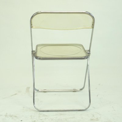 Italian Chrome and Acrylic Glass Plia Folding Chair by G. Piretti for Castelli, 1960s-MH-1048343