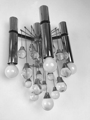 Italian Chrome and Glass Sconces by Sciolari, 1960s, Set of 2-JDR-1125923