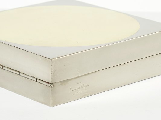 Italian Chrome Brass Jewellery Box from Romeo Rega, 1970s-YJA-1404868