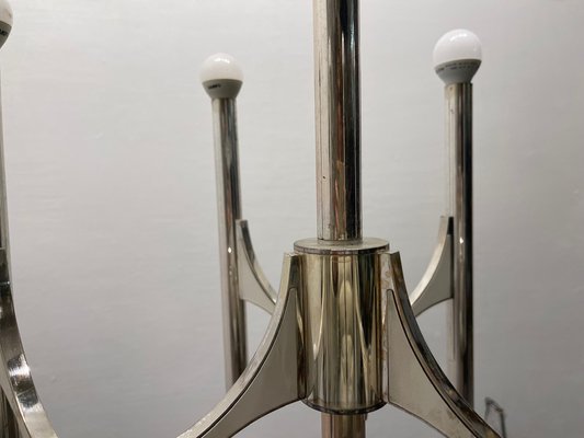 Italian Chrome Chandelier by Gaetano Sciolari, 1970s-JJC-1774364