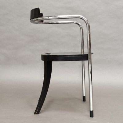 Italian Chrome Dining Chairs by David Palterer for Zanotta, 1980s, Set of 2-TE-647284