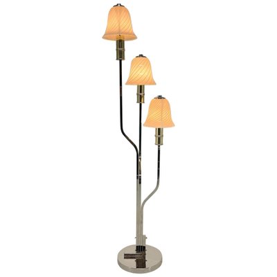 Italian Chrome & Murano Glass Magic Mushrooms Floor Lamp, 1970s-TZ-1436892