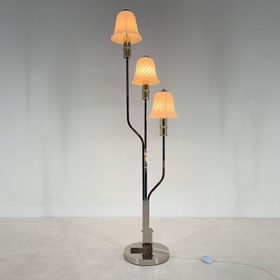 Italian Chrome & Murano Glass Magic Mushrooms Floor Lamp, 1970s-TZ-1436892