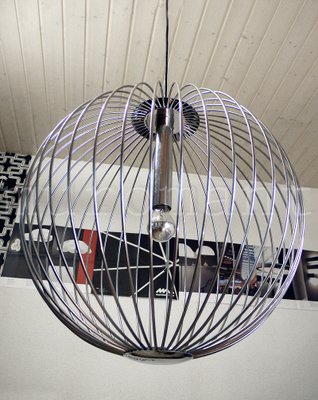 Italian Chrome Pendant Light, 1960s-DEK-551321