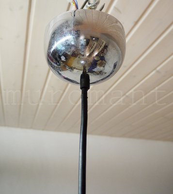 Italian Chrome Pendant Light, 1960s-DEK-551321