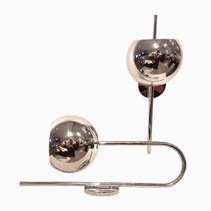 Italian Chrome Sconces Attributed to Gino Sarfatti, 1970s, Set of 2-PCJ-619824