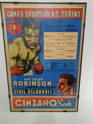 Italian Cinzano Ray Sugar Robinson Torino Poster, 1951-HNE-1314732