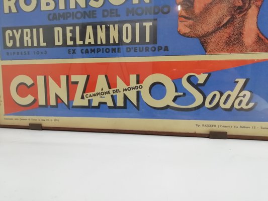 Italian Cinzano Ray Sugar Robinson Torino Poster, 1951-HNE-1314732