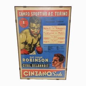 Italian Cinzano Ray Sugar Robinson Torino Poster, 1951-HNE-1314732