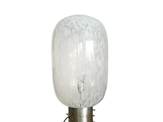 Italian Clear & White Murano Glass Lamp, 1960s-RD-1780770