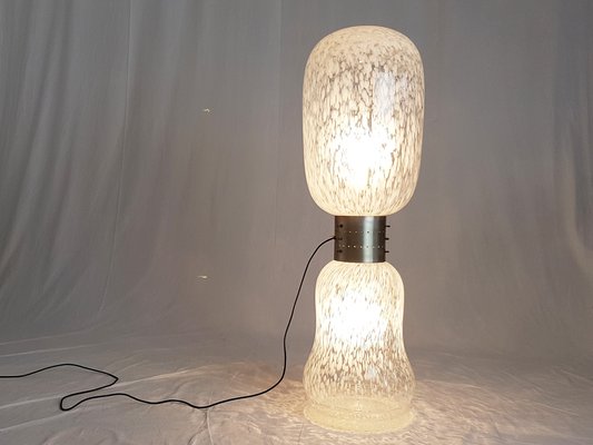 Italian Clear & White Murano Glass Lamp, 1960s-RD-1780770