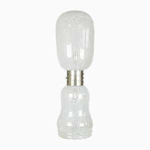 Italian Clear & White Murano Glass Lamp, 1960s-RD-1780770