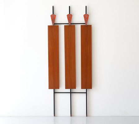 Italian Coat Rack with Hand-Painted Hangers, 1950s-KJ-2035944