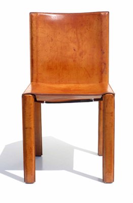 Italian Cognac Leather Design Chair, 1970s-GKB-1073157