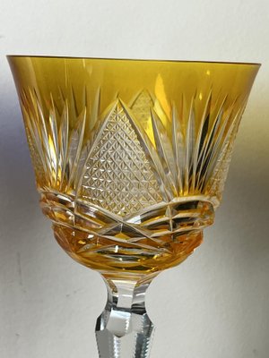 Italian Colored Crystal Glasses, 1950s, Set of 6-YST-1777153