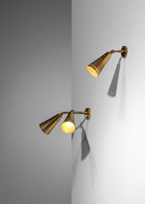 Italian Conical Wall Lights, 1950s, Set of 2-YU-1795136