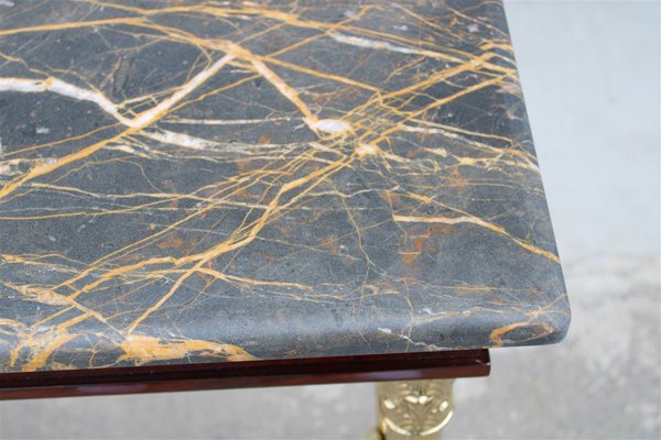 Italian Console in Wood, Brass & Portoro Marble by Paolo Buffa, 1950s-EH-1330919