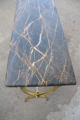 Italian Console in Wood, Brass & Portoro Marble by Paolo Buffa, 1950s-EH-1330919