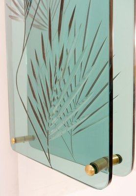 Italian Console Mirror with Decorative Panel, 1960s-FGA-923943