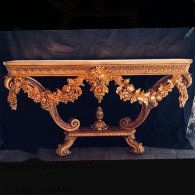 Italian Console Table with Carved Gilt Wood-TCS-1319770