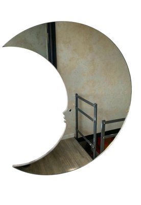 Italian Crescent Moon Wall Mirror, 1970s-LYQ-1171661