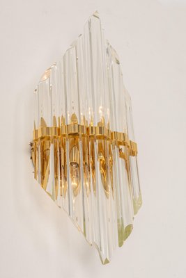 Italian Crystal Glass Wall Lights in the Style of Venini, 1970s, Set of 2-UGR-1093020