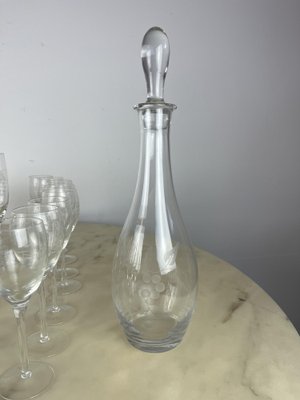 Italian Crystal Glasses, 1960s, Set of 35-YST-1777993