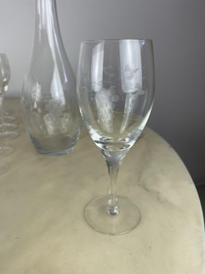 Italian Crystal Glasses, 1960s, Set of 35-YST-1777993