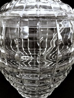 Italian Crystal Punch Bowl with Lid and Ladle, 1965, Set of 2-QRS-1812473