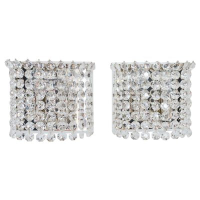 Italian Crystal Wall Lamps from Bakalowits & Söhne, 1960s, Set of 2-SPD-1130970