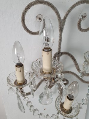 Italian Crystal Wall Sconces, 1950s, Set of 2-FO-1446592