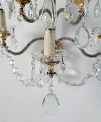 Italian Crystal Wall Sconces, 1950s, Set of 2-FO-1446592