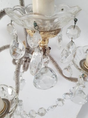 Italian Crystal Wall Sconces, 1950s, Set of 2-FO-1446592