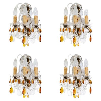 Italian Crystal Wall Sconces, Set of 2-FO-1300354