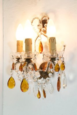 Italian Crystal Wall Sconces, Set of 2-FO-1300354