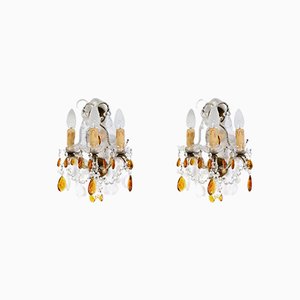 Italian Crystal Wall Sconces, Set of 2-FO-1300354