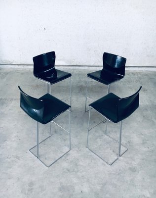 Italian DADA Bar Stool Set by Georges Coslin for Mesero, 1980s, Set of 4-RQV-1292110