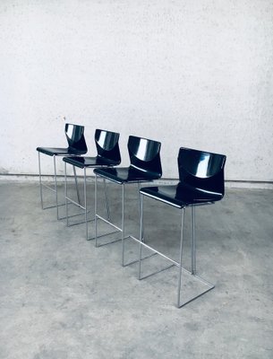 Italian DADA Bar Stool Set by Georges Coslin for Mesero, 1980s, Set of 4-RQV-1292110